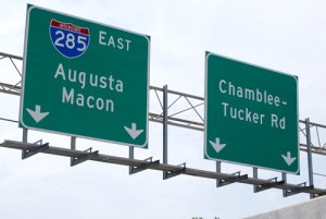 The top end of I-285, between I-20, will get variable speed limit signs and the top speed will increase to 65 miles per hour, with system tests starting in August. Photos by Lauren Ramsdell