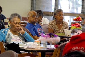 Solicitor General Sherry Boston hosted a bingo event at several senior centers around DeKalb. She said getting the seniors together for bingo provides an opportunity to educate them about the risks and signs of elder abuse. Photos by Lauren Ramsdell